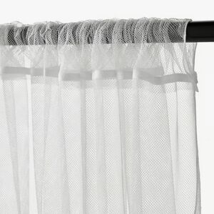 Ikea Sheer Curtains White Rod Pocket Net 98" x 110" 2 Panels New In Package Lill